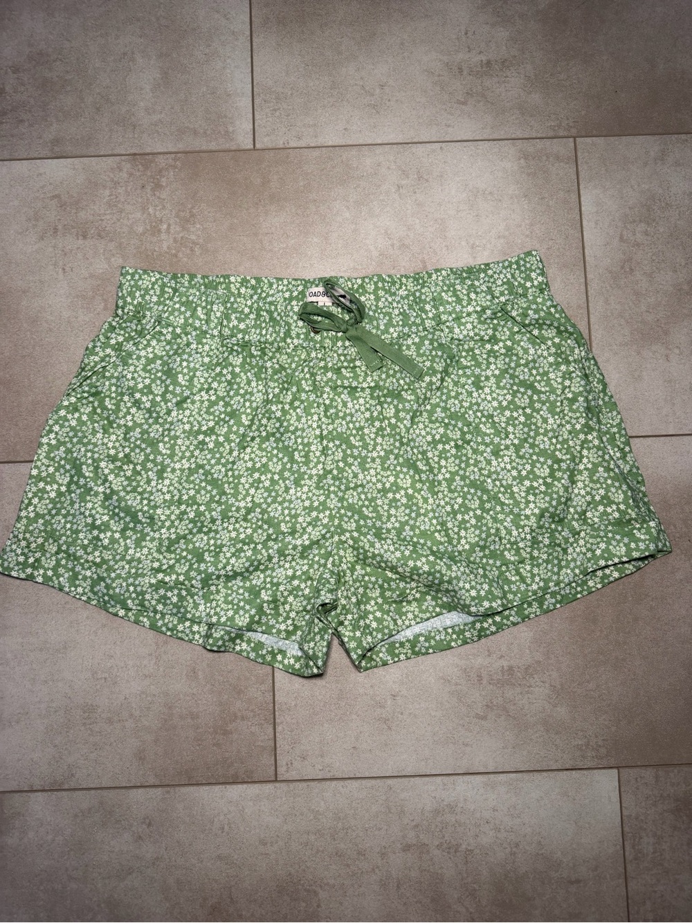 Toad & Co NWT Green Floral Drawstring Shorts